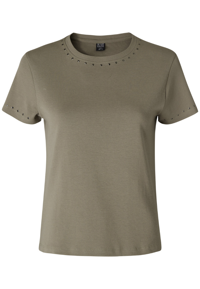 Shirt mit Strasssteinen