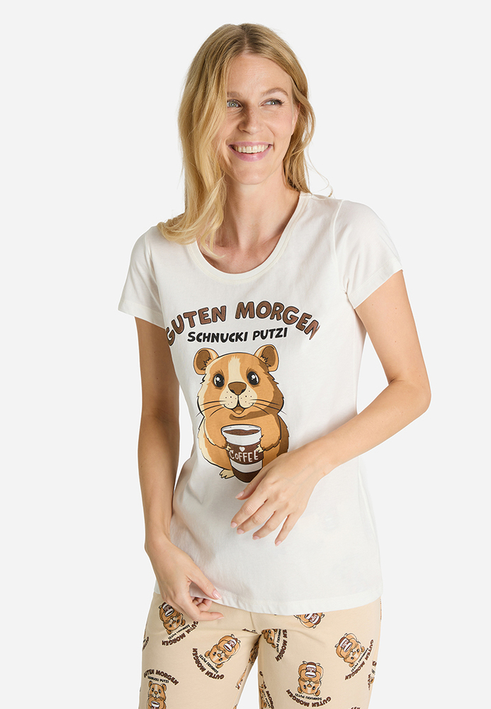 Pyjama-Shirt mit Hamster-Motiv