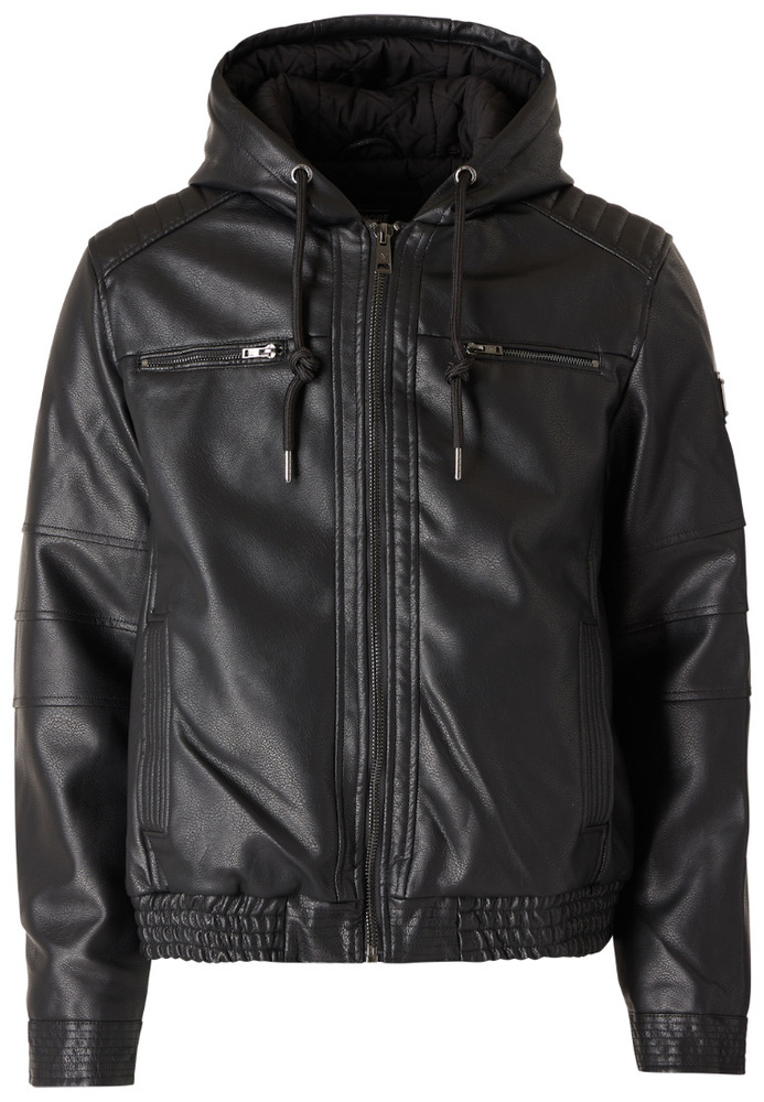 Jacke in Lederoptik