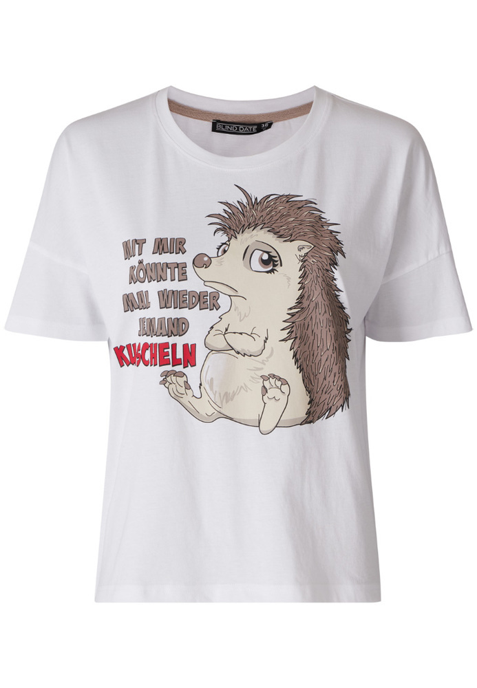 Pyjama-Shirt mit Igel-Motiv