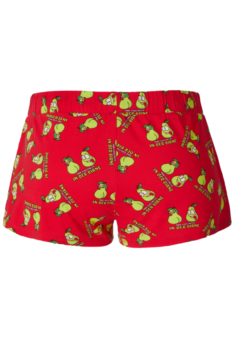 Pyjama-Shorts mit Birnen-Motiv