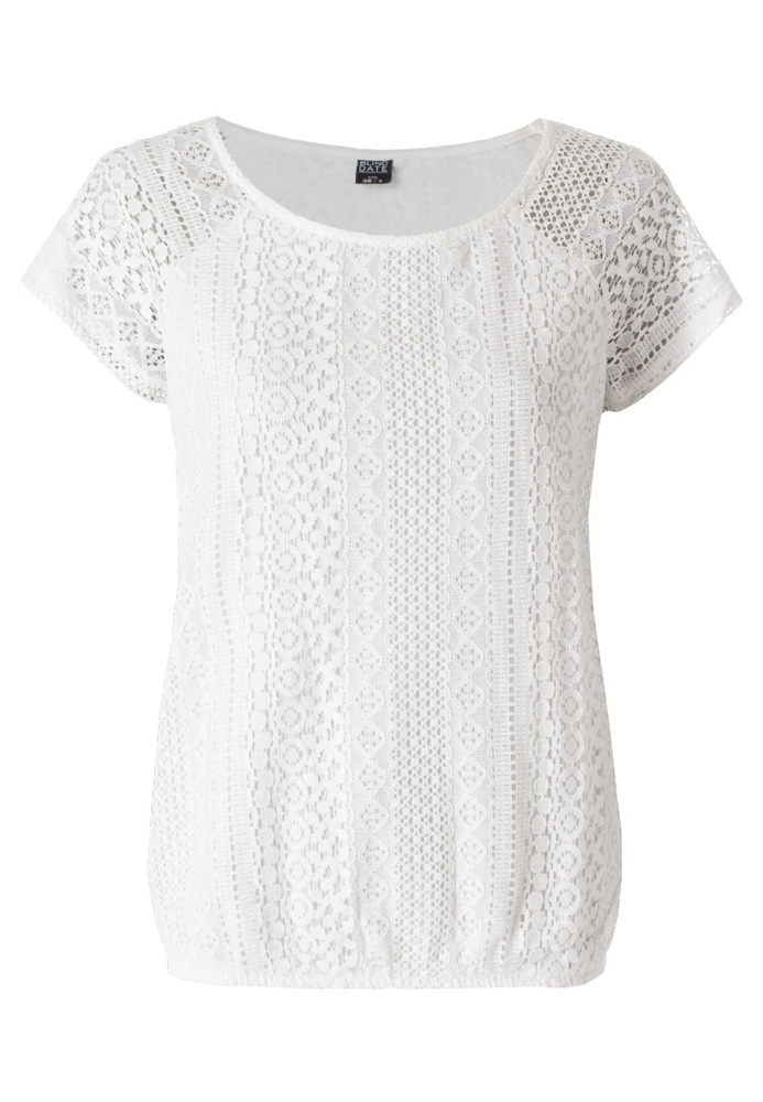 Loose-fit-Shirt mit Spitze