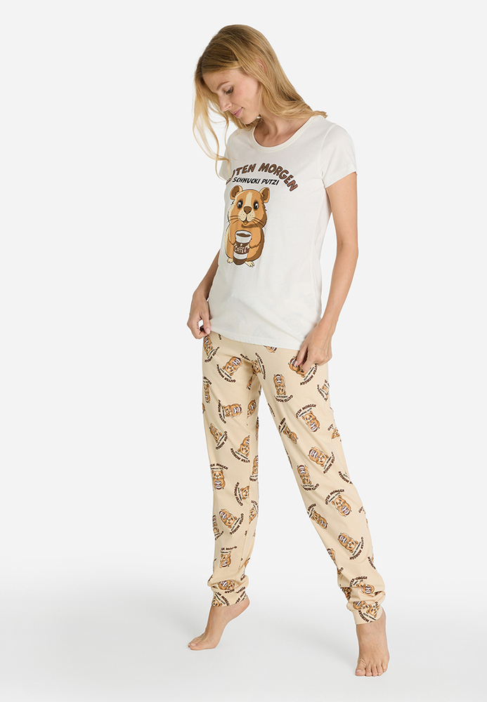Pyjama-Hose mit Hamster-Motiv
