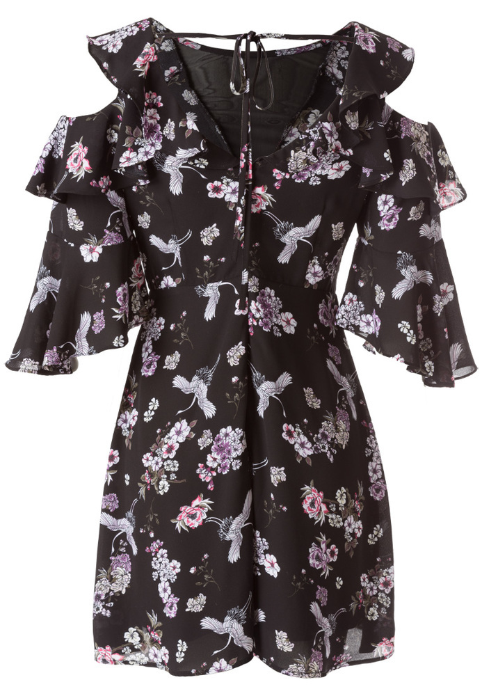 Cold-Shoulder-Kleid