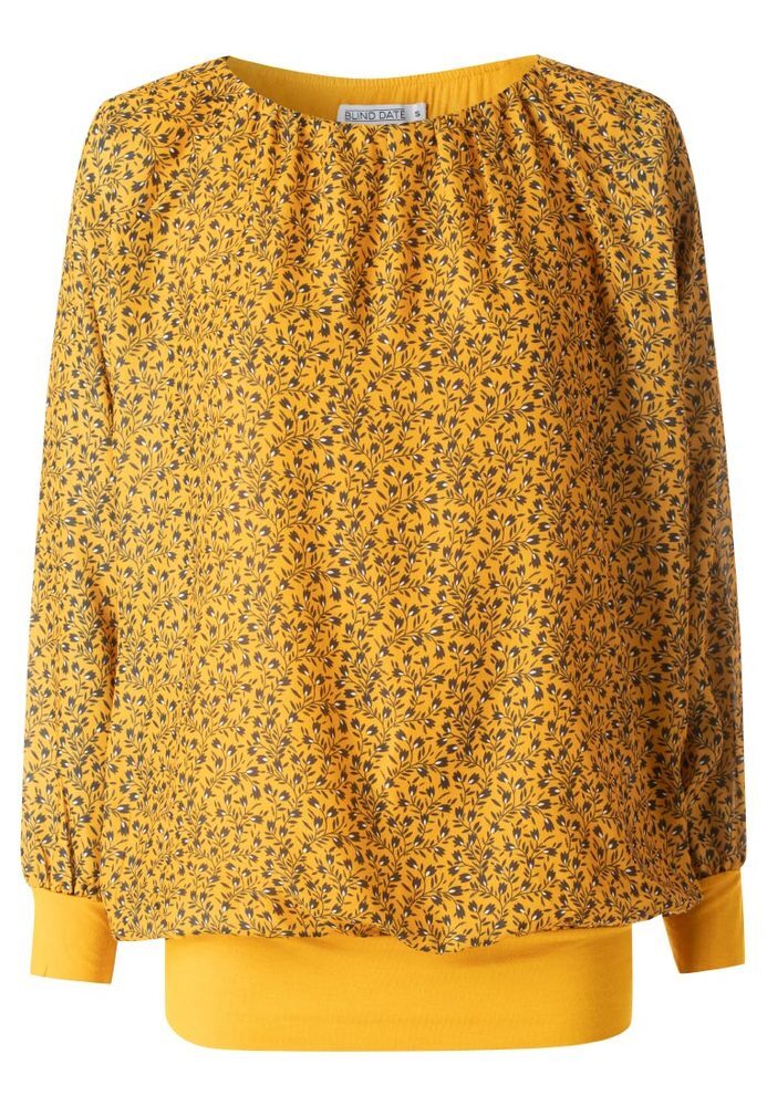 Chiffonbluse mit Fledermausärmeln