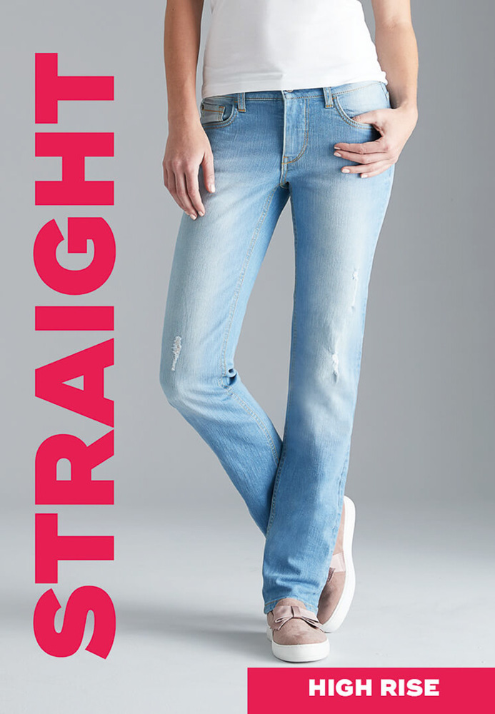 Straight High Rise Jeans