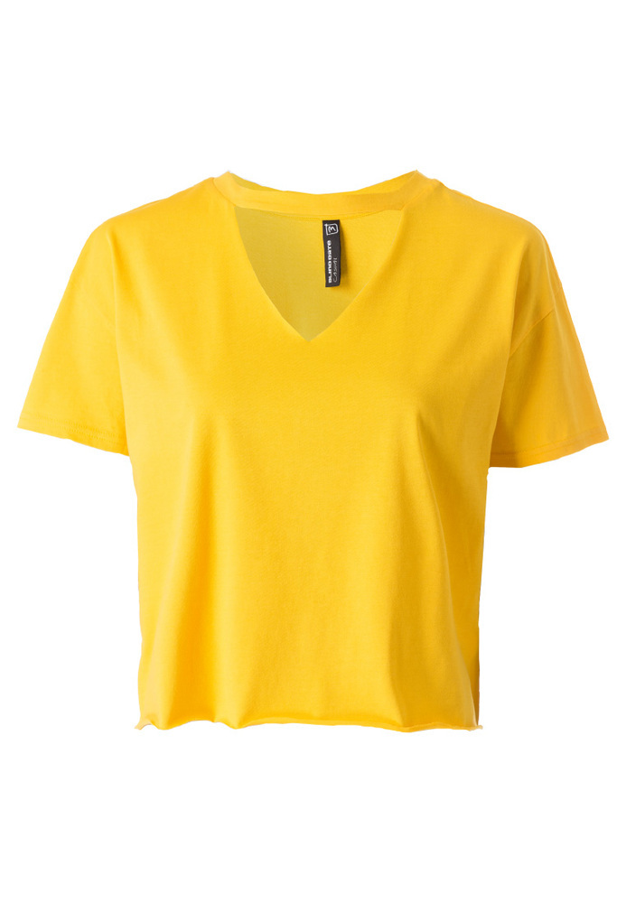 Basic-Shirt mit Choker-Kragen