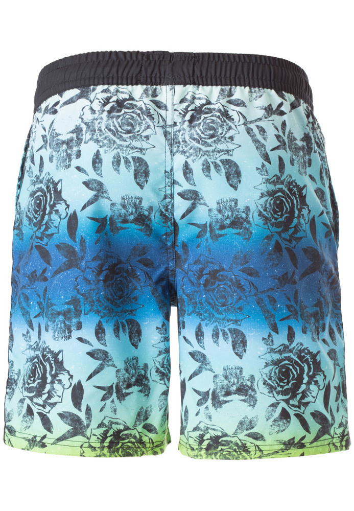 Bermuda-Shorts mit All-Over Rosen-Muster