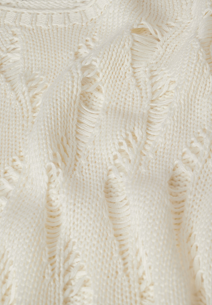 Strickpullover mit Lochmuster