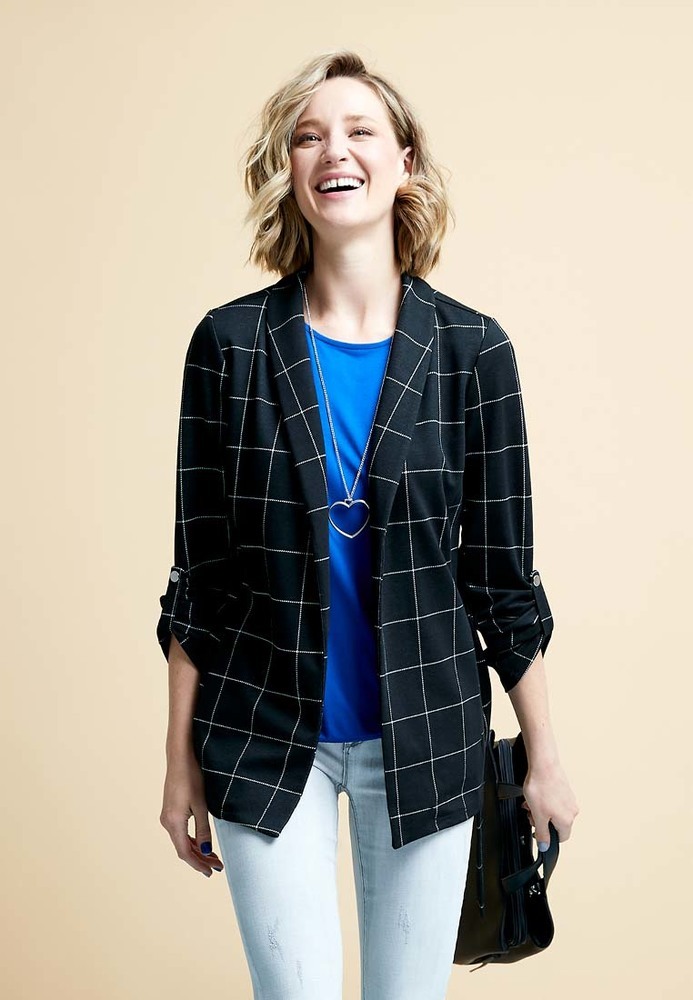 Langer Karo-Blazer
