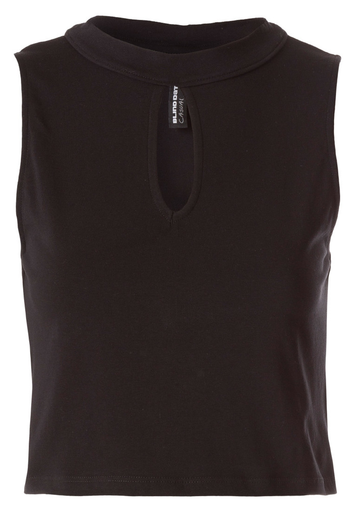 Crop-Top mit Stehkragen
