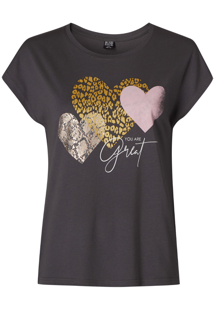 Shirt mit Herz-Motiven