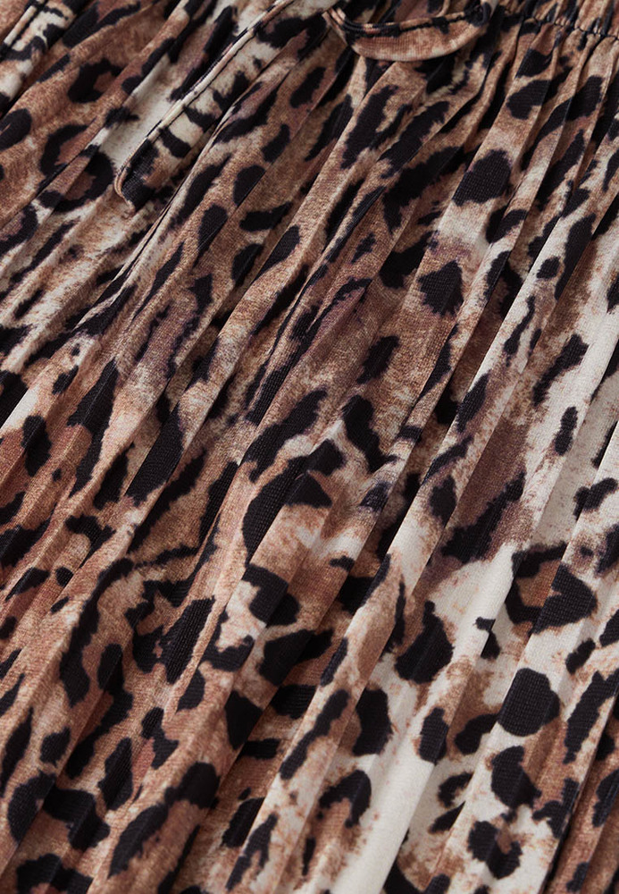 Plisseehose Leo-Print