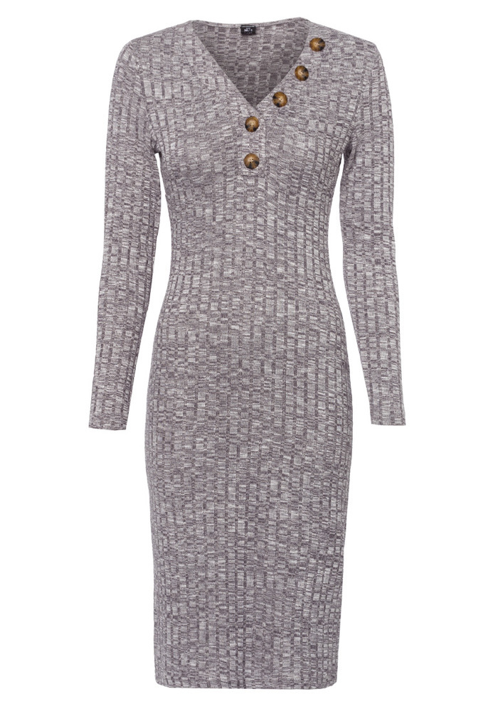 Kleid mit großen Knöpfen