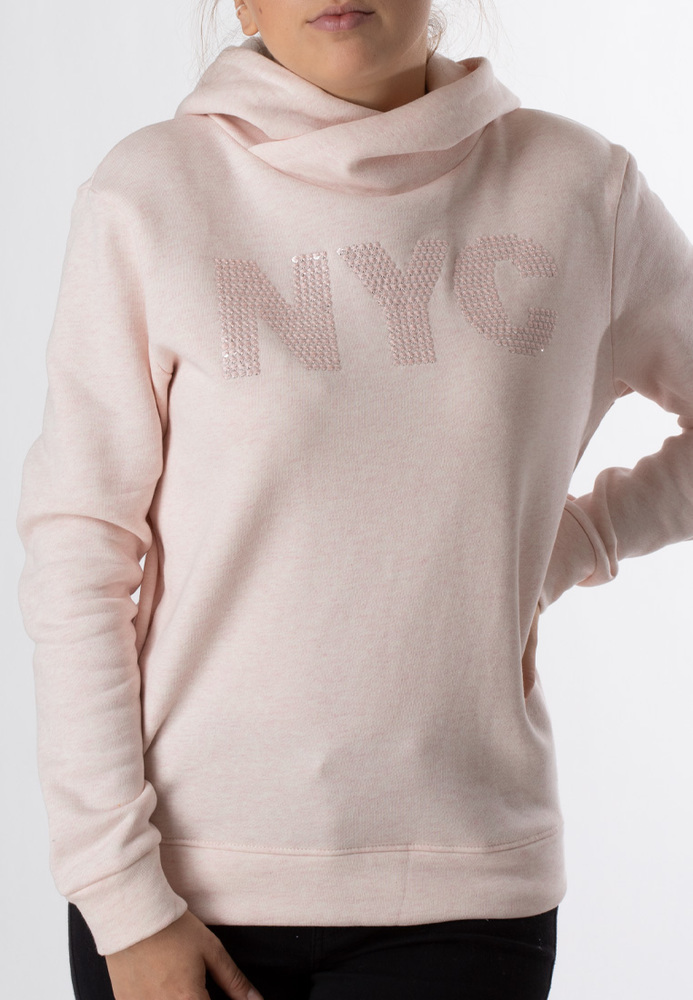 Hoodie mit Pailletten-Schriftzug