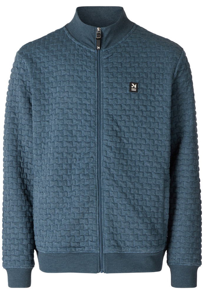 Sweatjacke mit All-Over-Struktur
