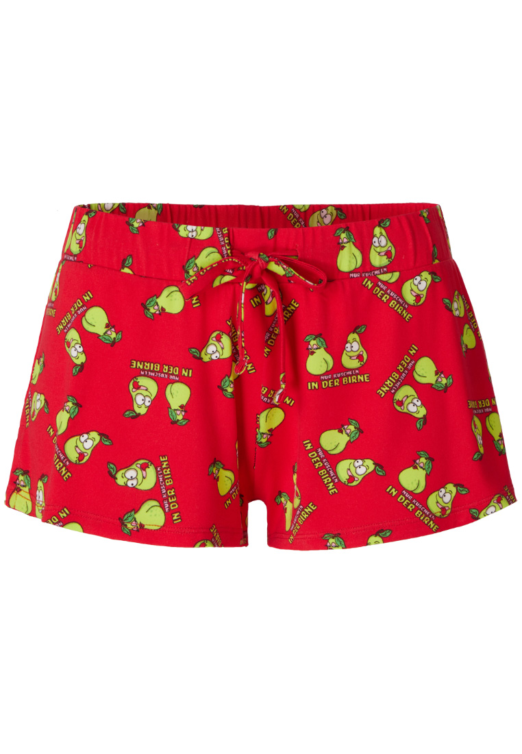 Pyjama-Shorts mit Birnen-Motiv