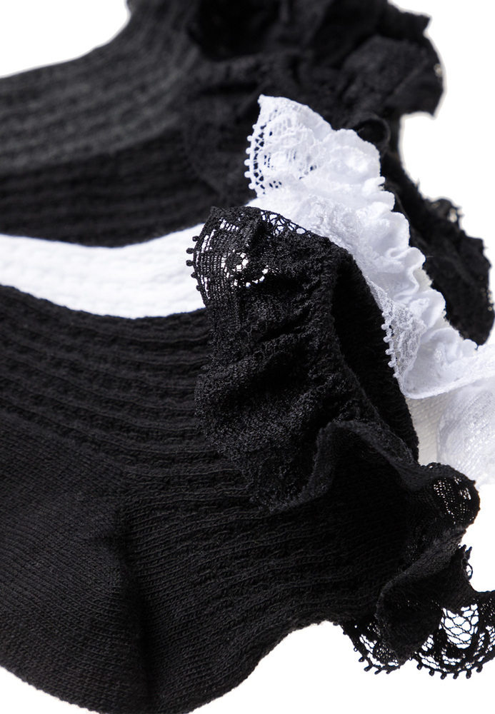 Sneaker-Socken mit Rüschen, 4er-Pack
