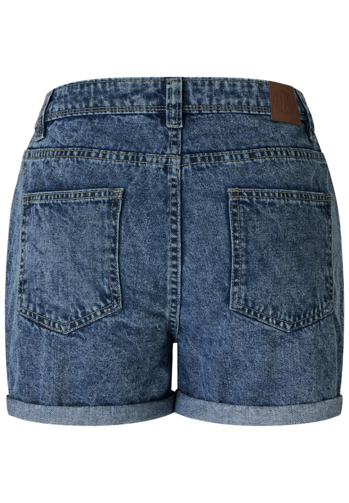 Jeans-Shorts mit gekreuztem Bund