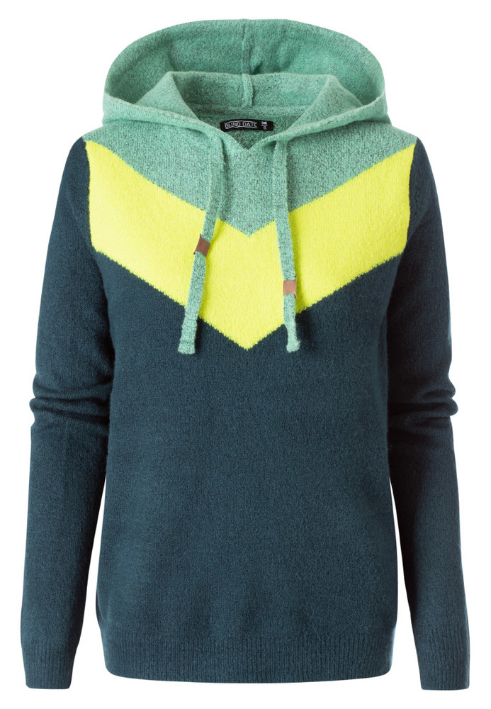 Strickpullover mit Kapuze