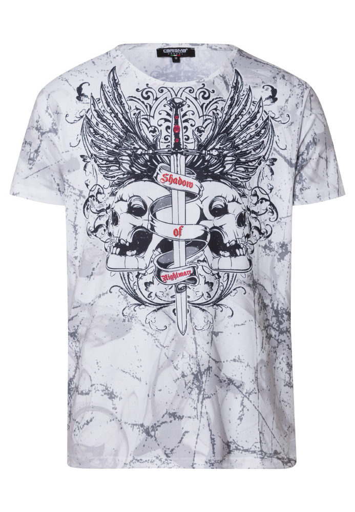 T-Shirt mit Totenkopf-Print