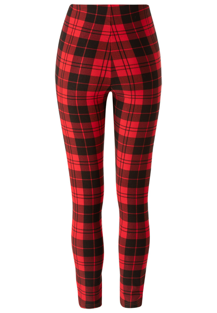 Treggings mit All-Over Karo-Muster