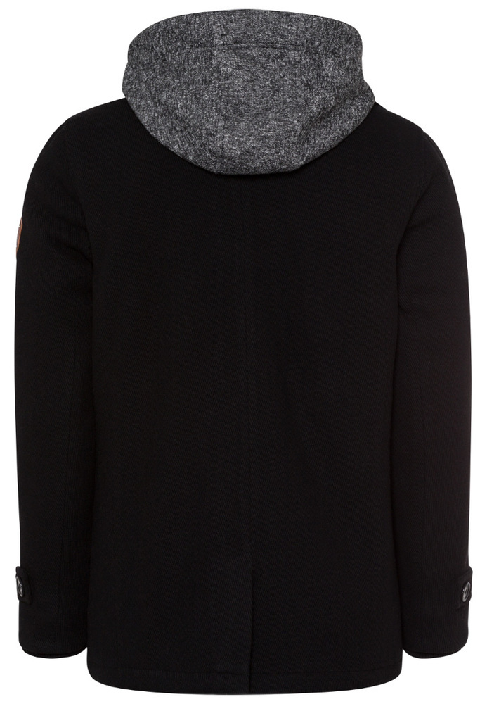 Longjacke aus Wolle mit Kapuze