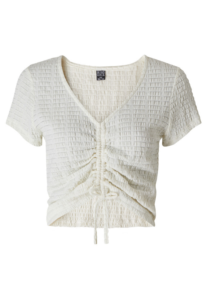 Top mit Raffung