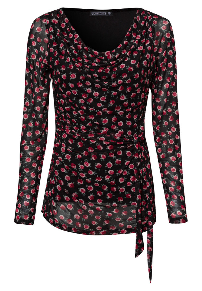 Shirt mit Wasserfall-Ausschnitt