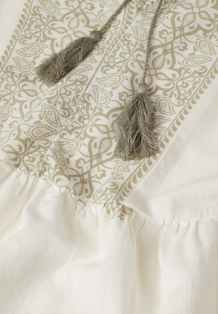 Tunikabluse mit Ethno-Muster