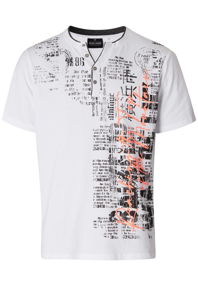 Henley mit Front-Print