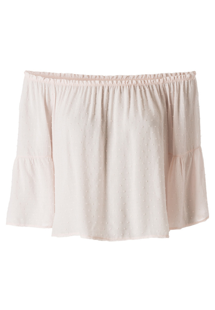 Off-Shoulder-Bluse mit Volantärmeln