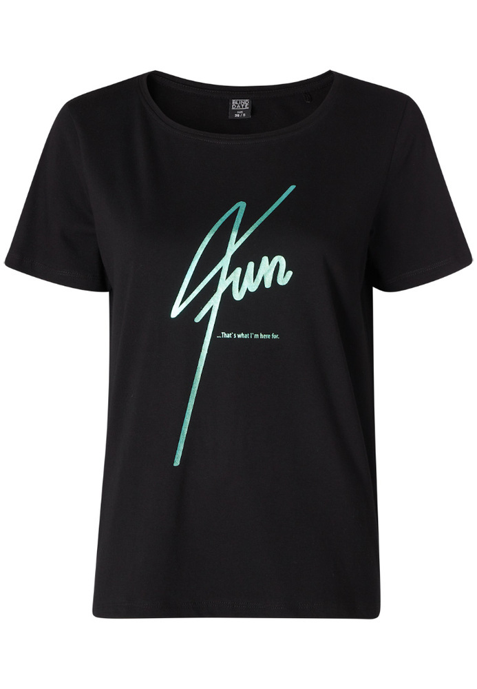 Shirt mit Folien-Schriftzug