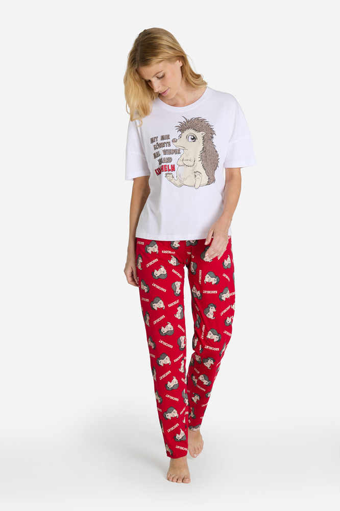 Pyjama-Hose mit Igel-Motiv
