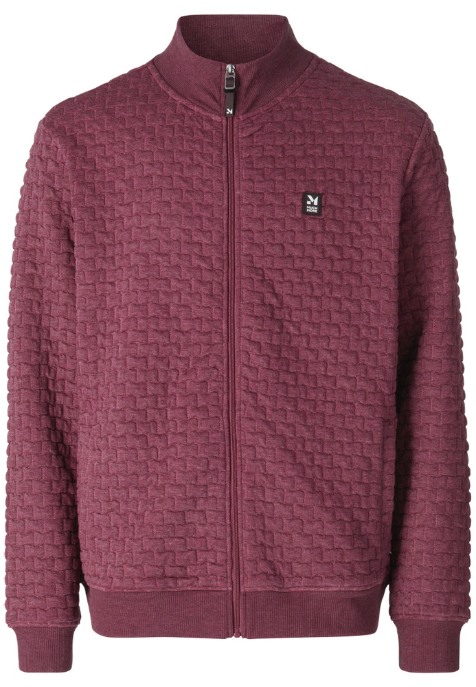Sweatjacke mit All-Over-Struktur