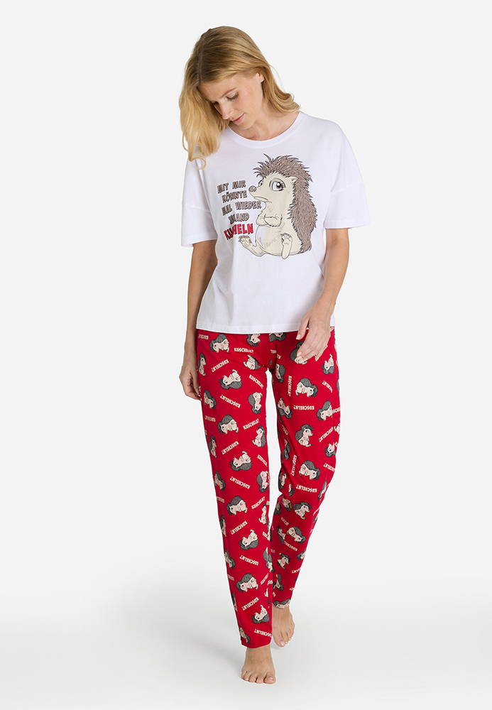 Pyjama-Hose mit Igel-Motiv