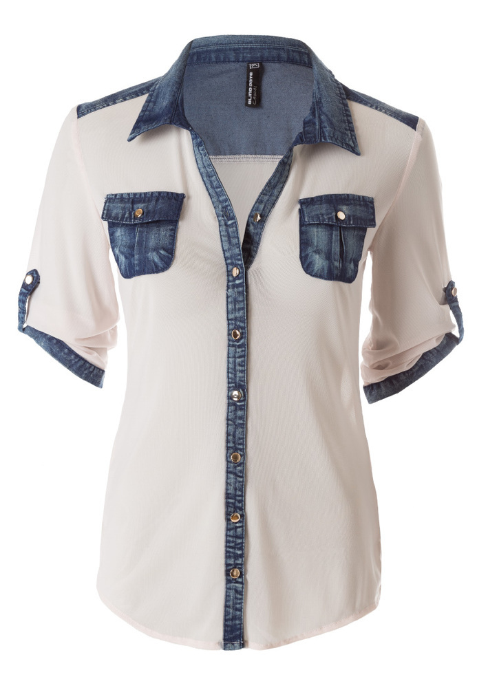 Bluse aus Mesh
