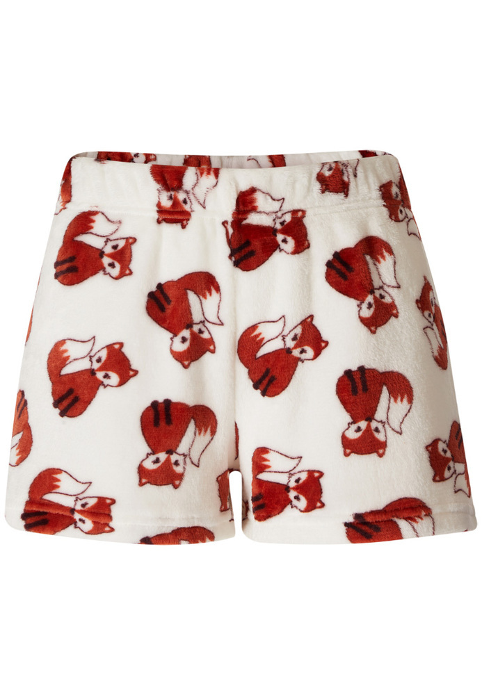Fleece-Short mit All-Over-Print