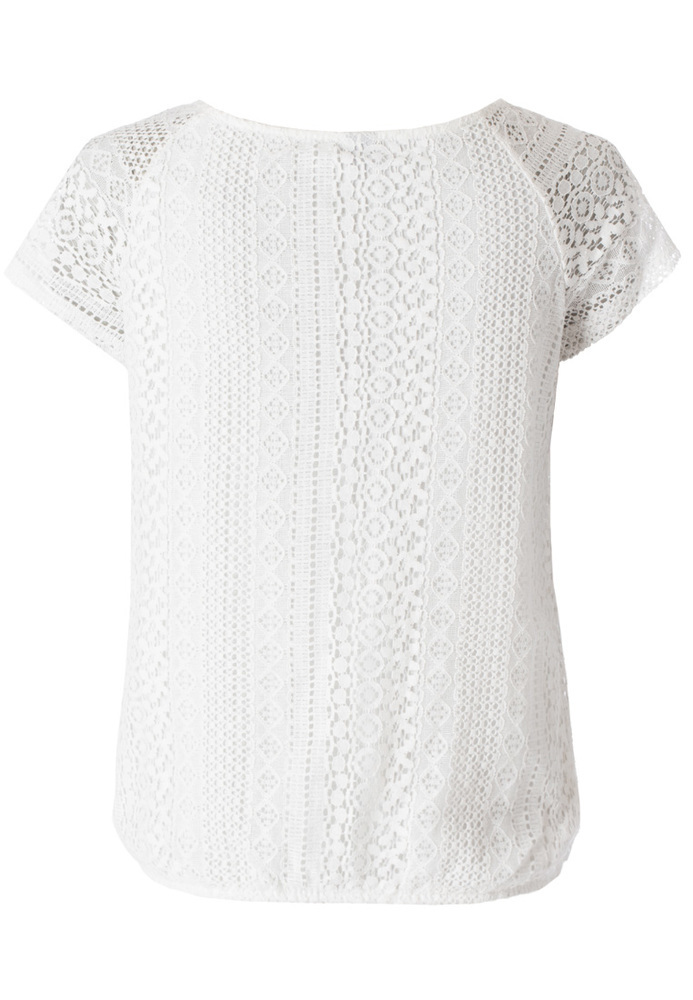 Loose-fit-Shirt mit Spitze