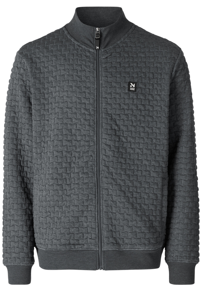 Sweatjacke mit All-Over-Struktur