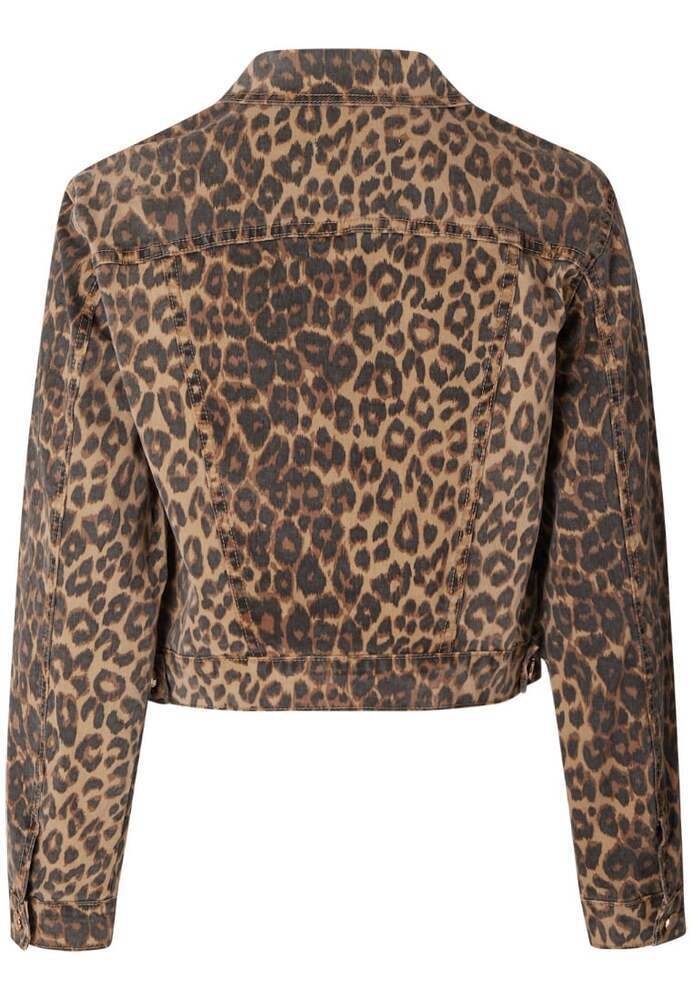 Jeansjacke mit Leo Muster