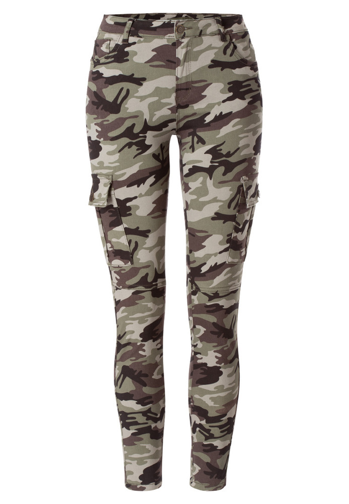 Cargohose in Camouflage-Optik
