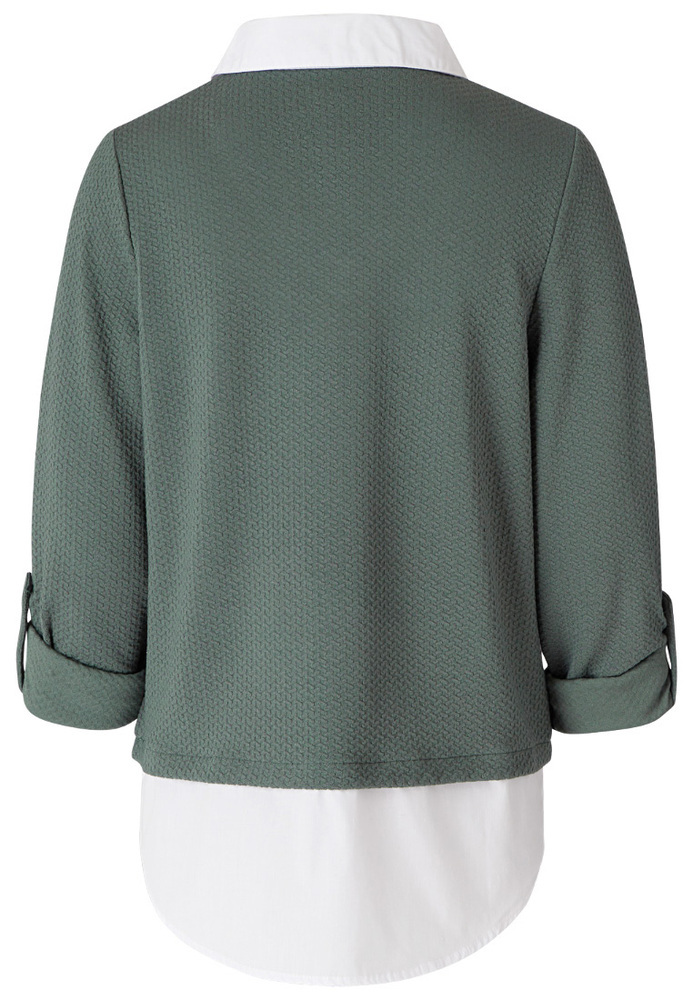 Sweatshirt mit Bluseneinsatz