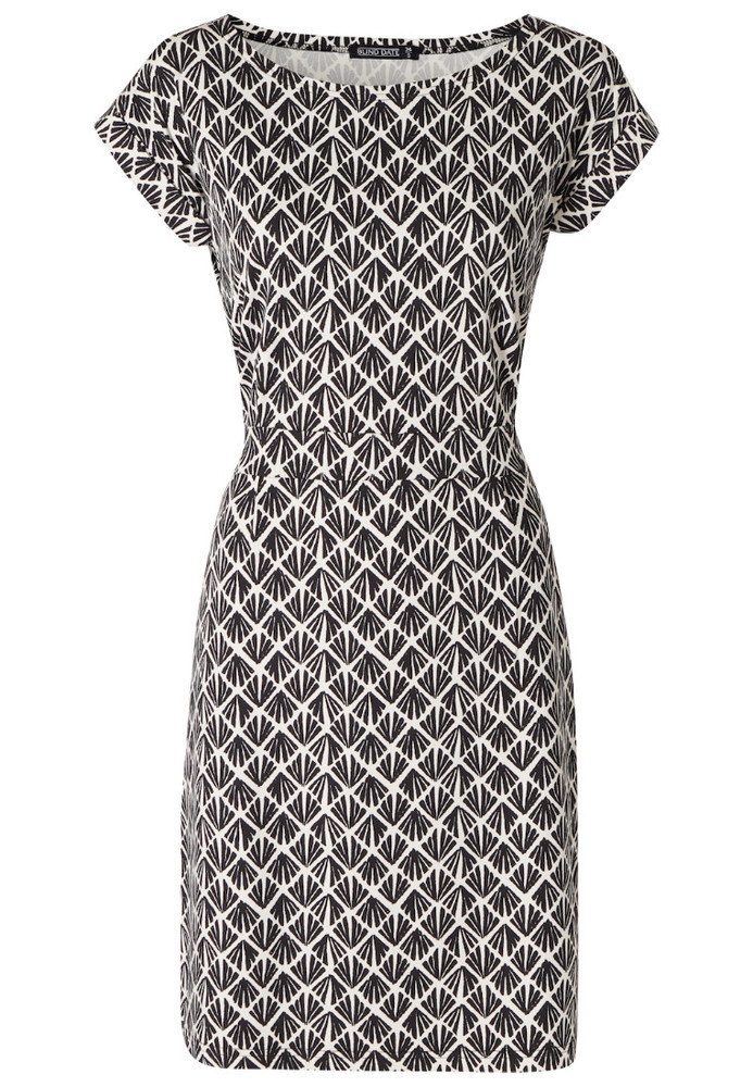 Etui-Kleid mit All-Over-Muster