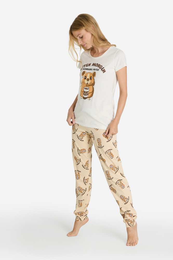 Pyjama-Shirt mit Hamster-Motiv