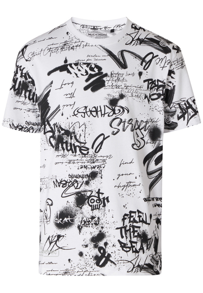 T-Shirt mit All-Over Graffiti-Print