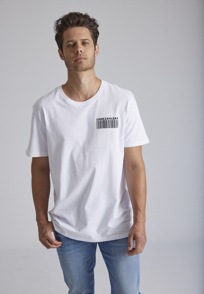 T-Shirt mit Barcode-Motiv